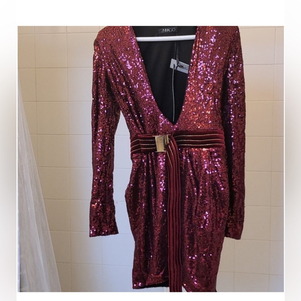 Zhivago red sequin dress